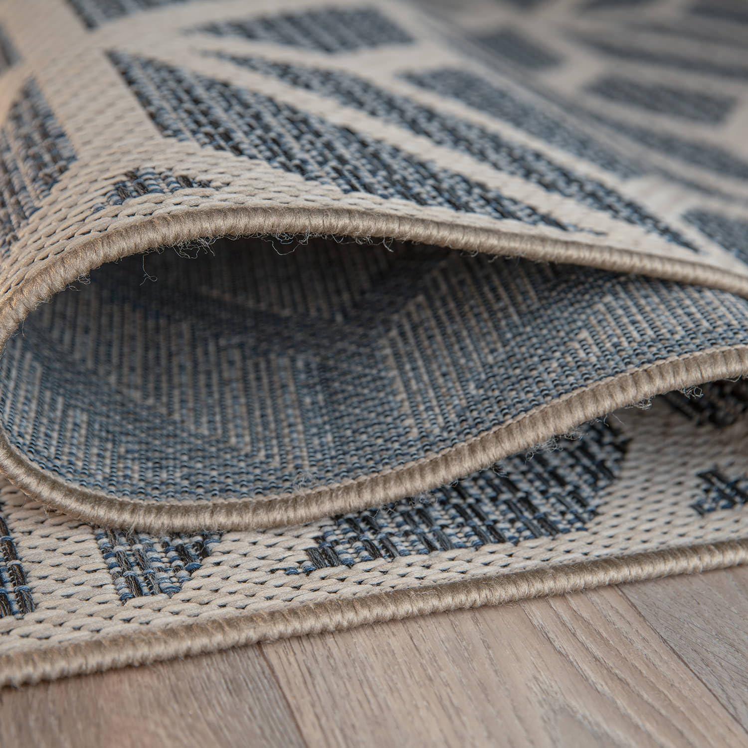 imageRugshop Blue Contemporary Geometric IndoorOutdoor Area Rug Hose Washable for Living Room Dining Room and Bedroom 5 x 7Blue