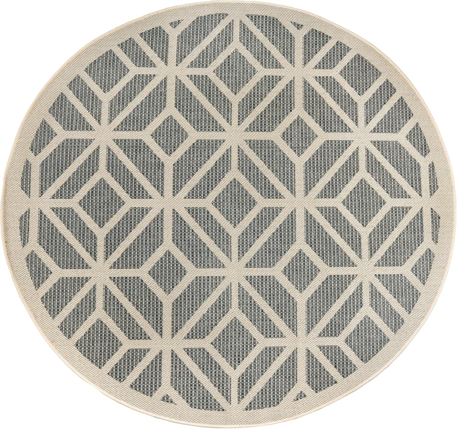 imageRugshop Blue Contemporary Geometric IndoorOutdoor Area Rug Hose Washable for Living Room Dining Room and Bedroom 5 x 7Blue