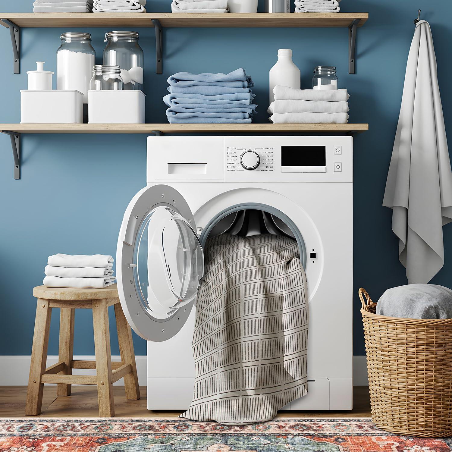 imageRugshop Bohemian Stripe Lines Washable Non Slip Area Rug 5 x 7 IvoryIvory