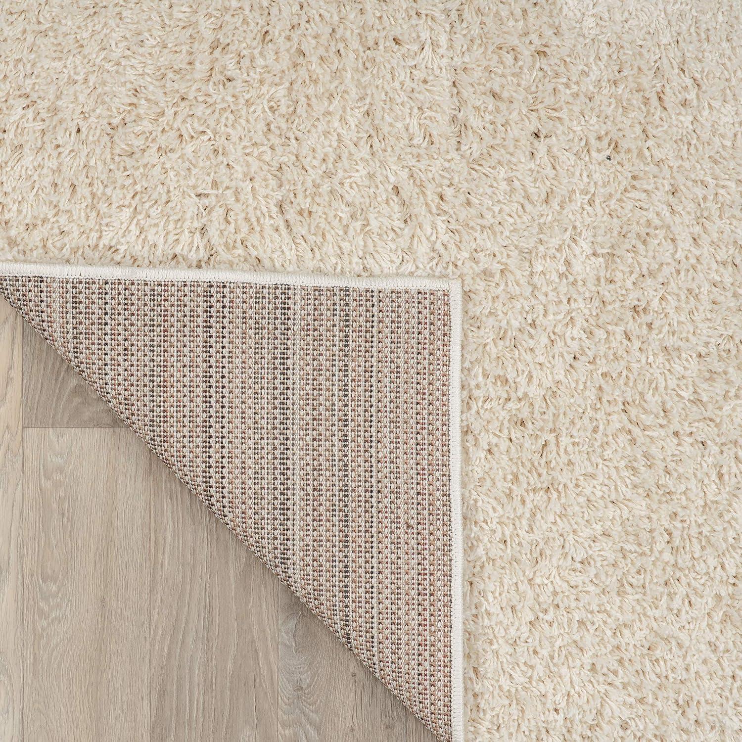 imageRugshop Bondi Collection Modern Solid Shag Area Rug 5 x 7 Cream