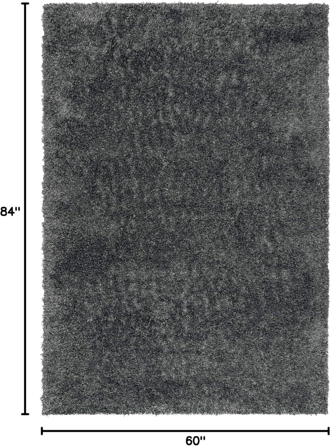 imageRugshop Bondi Collection Modern Solid Shag Area Rug 5 x 7 Dark Gray