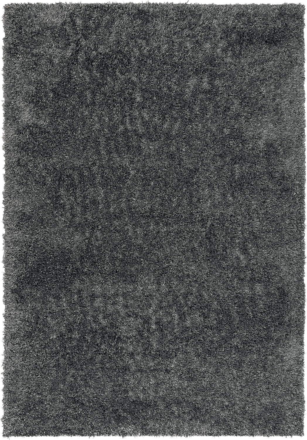 imageRugshop Bondi Collection Modern Solid Shag Area Rug 5 x 7 Dark Gray