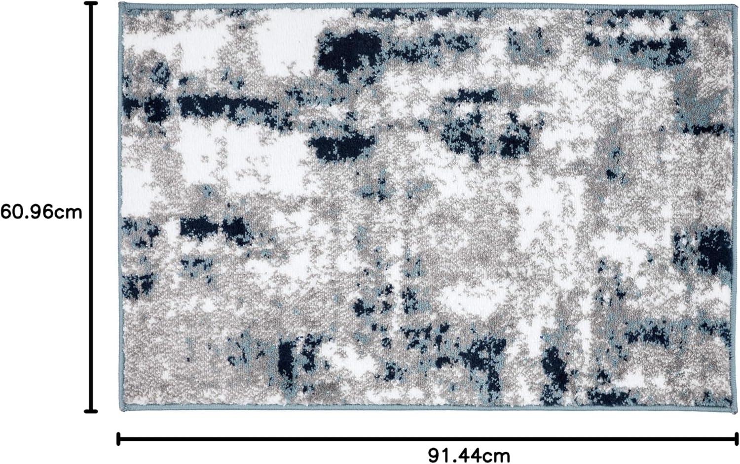 imageRugshop Contemporary Abstract Distressed Area Rug 5 x 7 BlueBlue