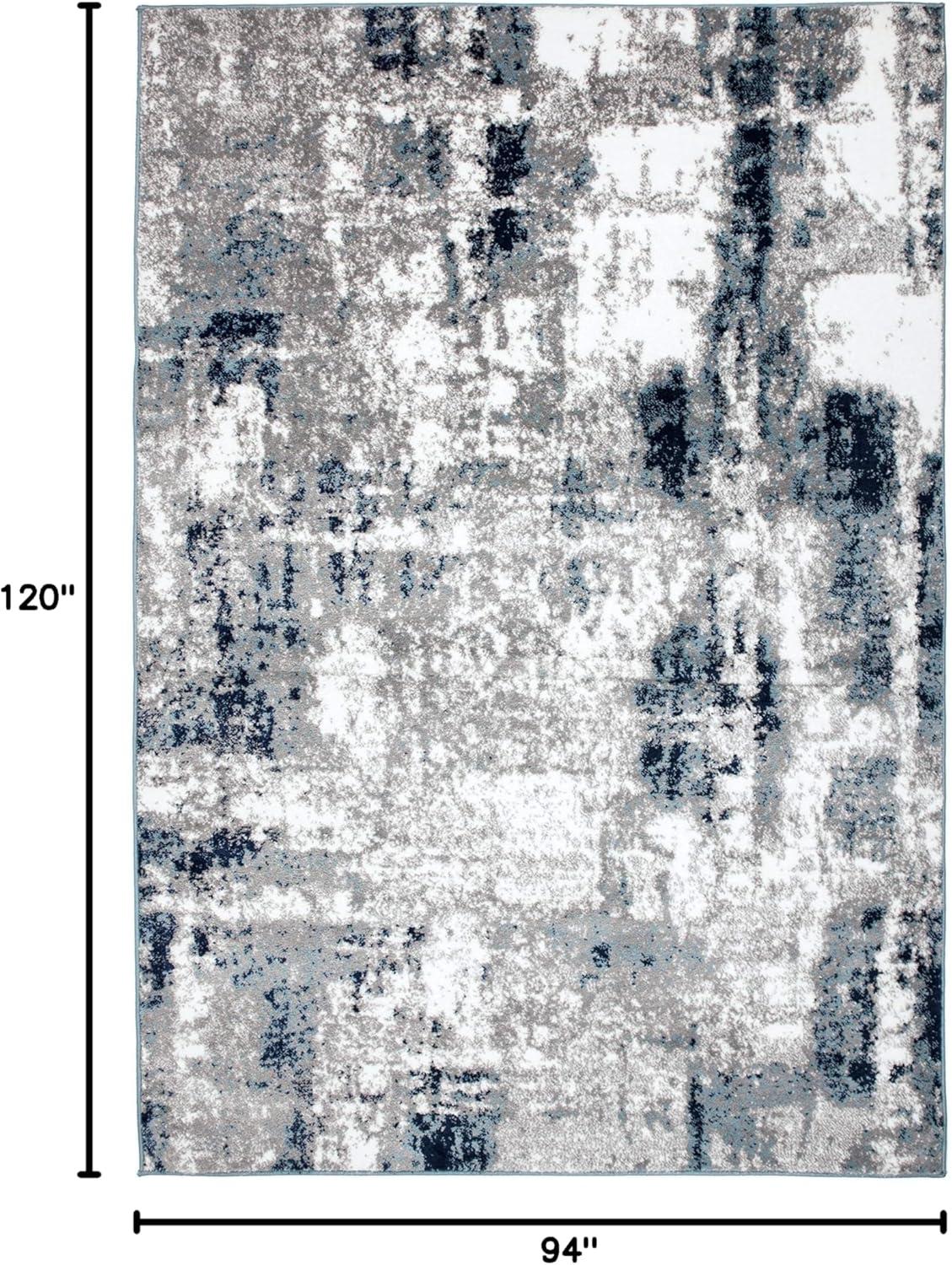 imageRugshop Contemporary Abstract Distressed Area Rug 5 x 7 BlueBlue