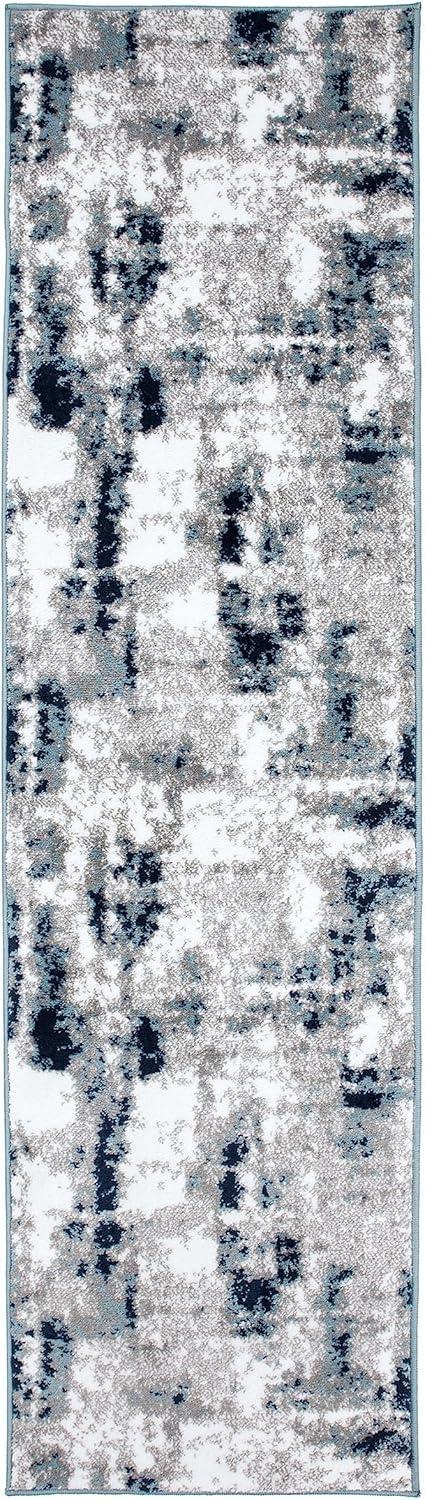 imageRugshop Contemporary Abstract Distressed Area Rug 5 x 7 BlueBlue