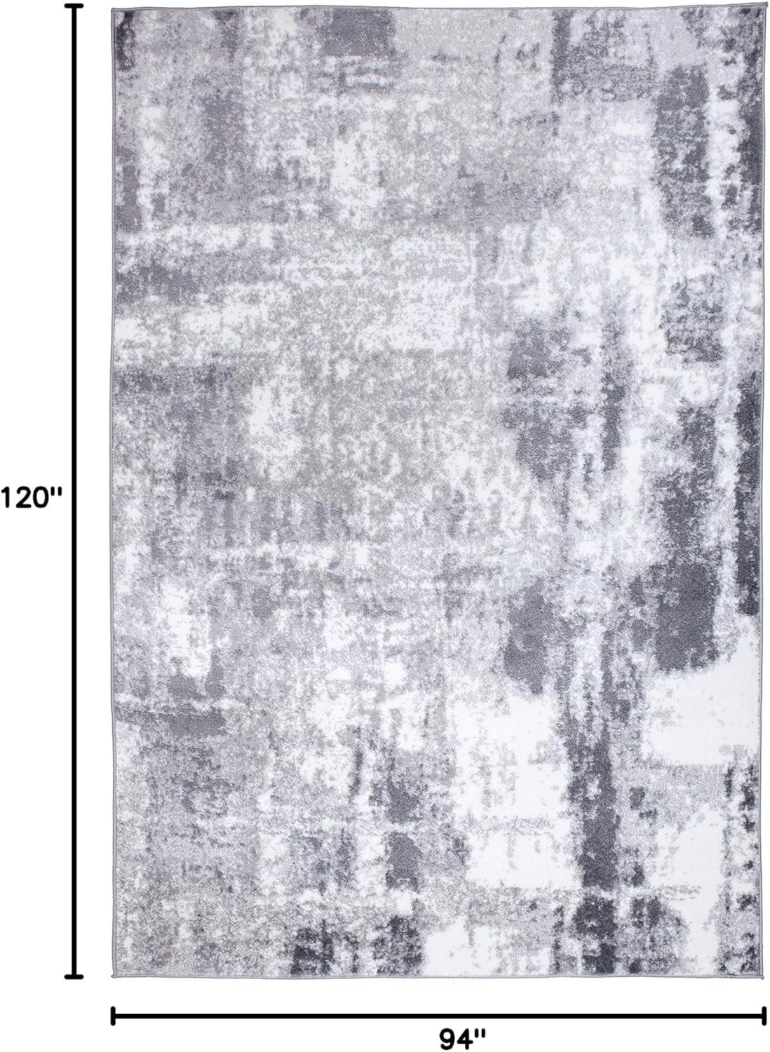 imageRugshop Contemporary Abstract Distressed Area Rug 5 x 7 BlueGrey
