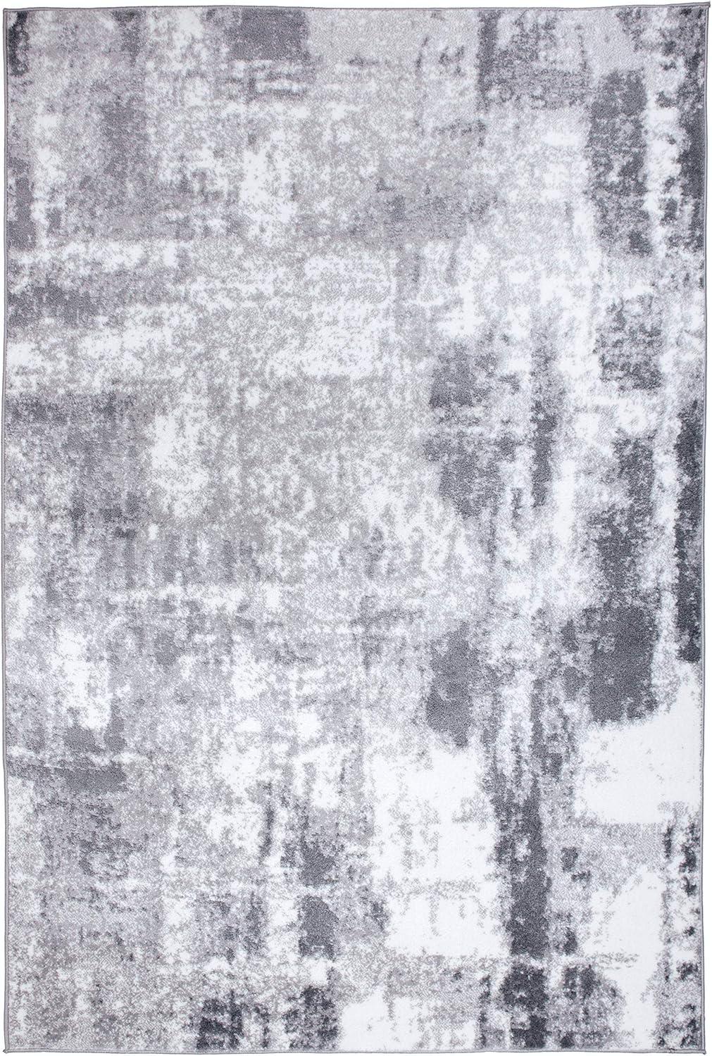 imageRugshop Contemporary Abstract Distressed Area Rug 5 x 7 BlueGrey