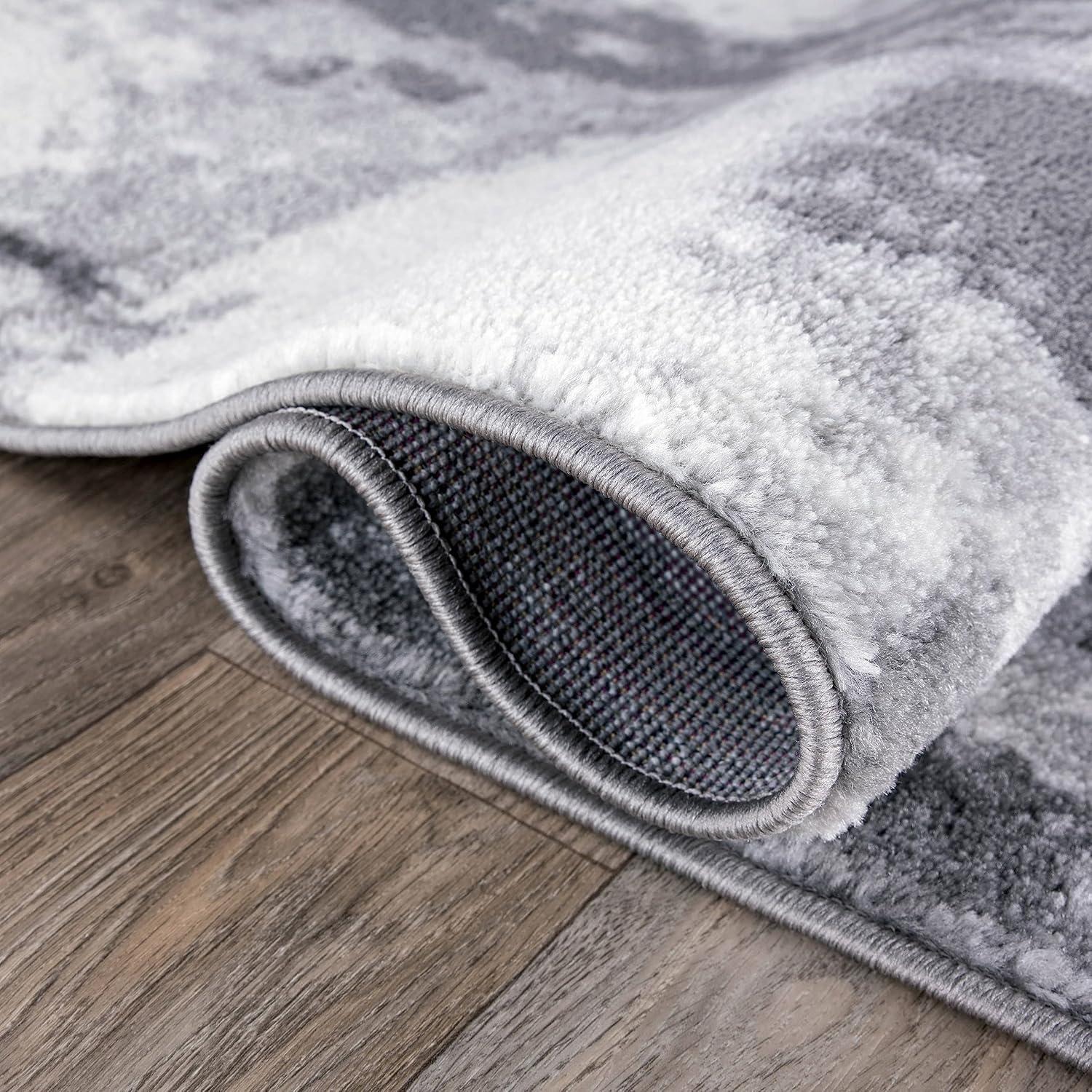 imageRugshop Contemporary Abstract Distressed Area Rug 5 x 7 BlueGrey