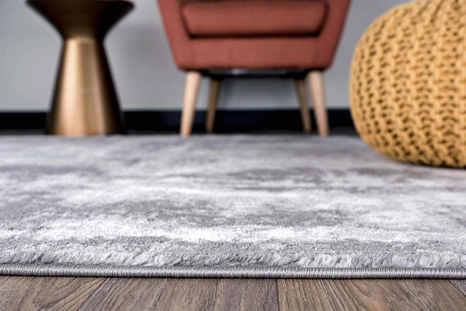 imageRugshop Contemporary Abstract Distressed Area Rug 5 x 7 BlueGrey