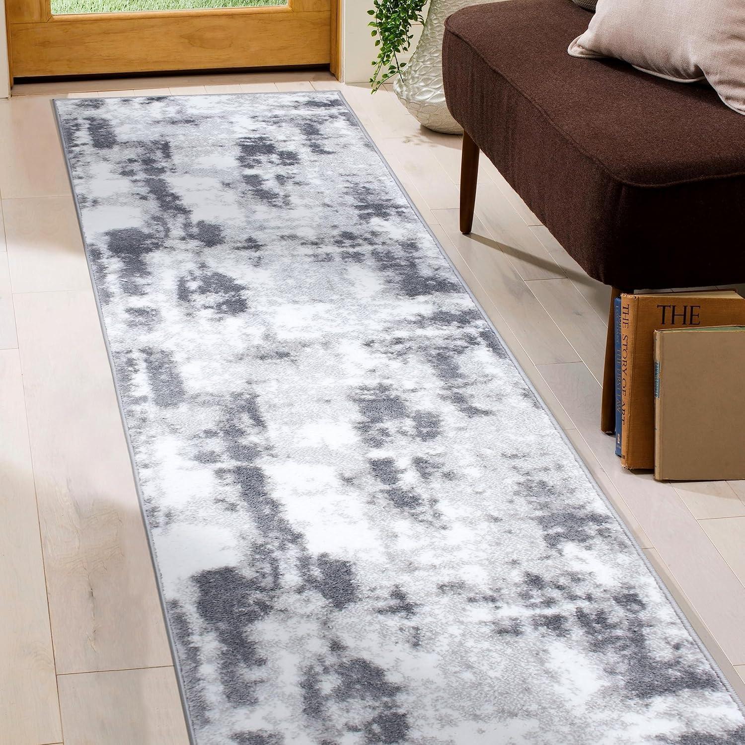 imageRugshop Contemporary Abstract Distressed Area Rug 5 x 7 BlueGrey