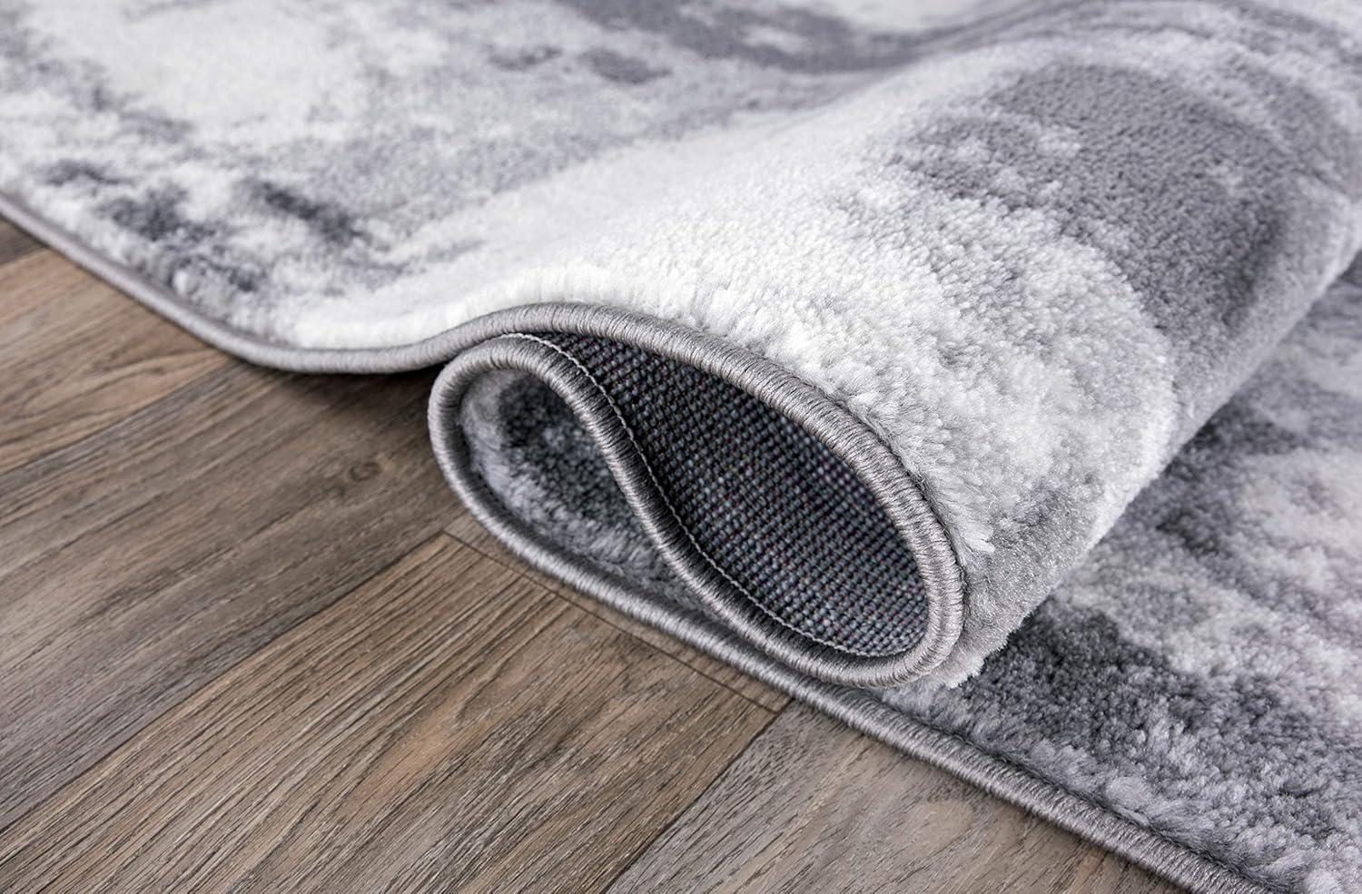 imageRugshop Contemporary Abstract Distressed Area Rug 5 x 7 BlueGrey