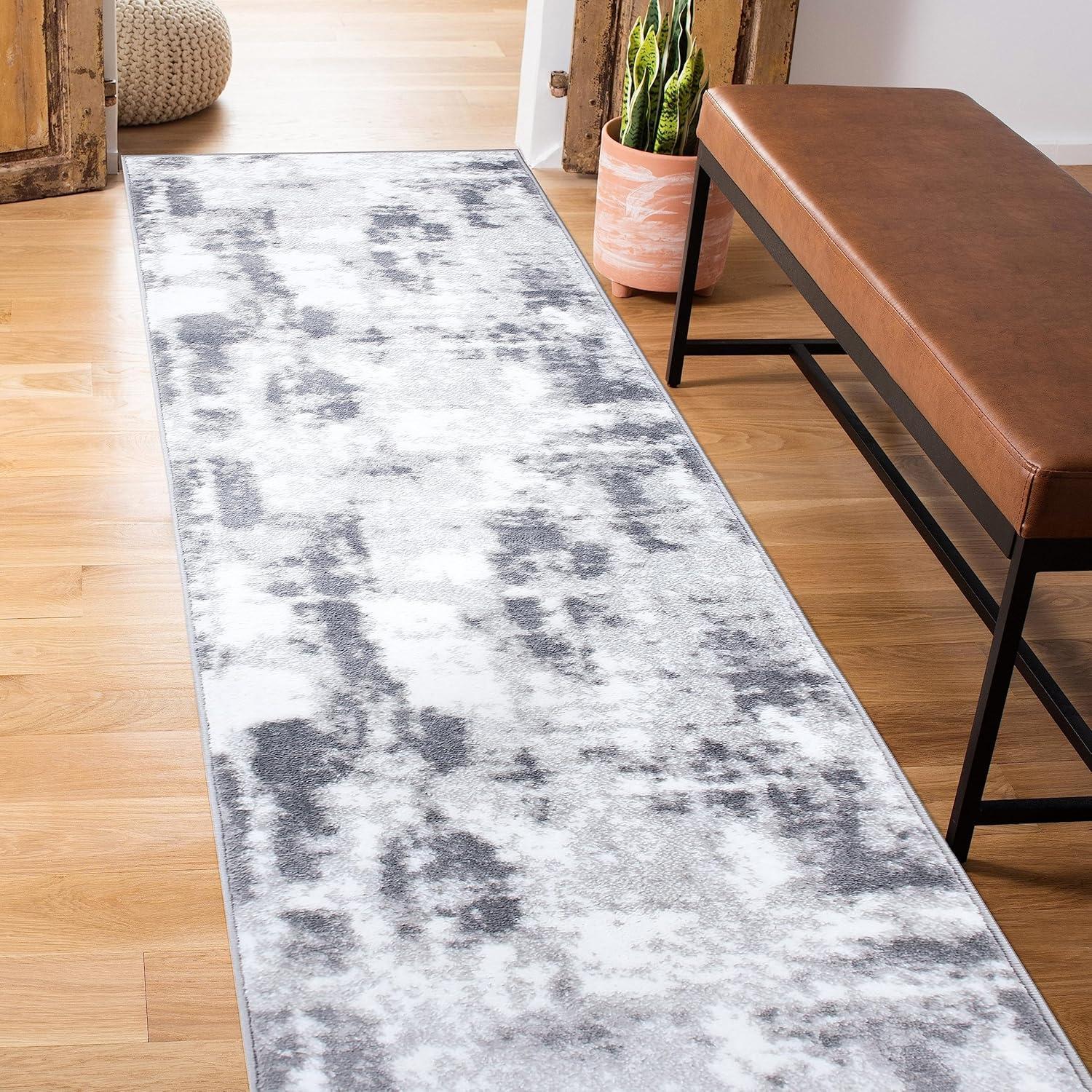 imageRugshop Contemporary Abstract Distressed Area Rug 5 x 7 BlueGrey