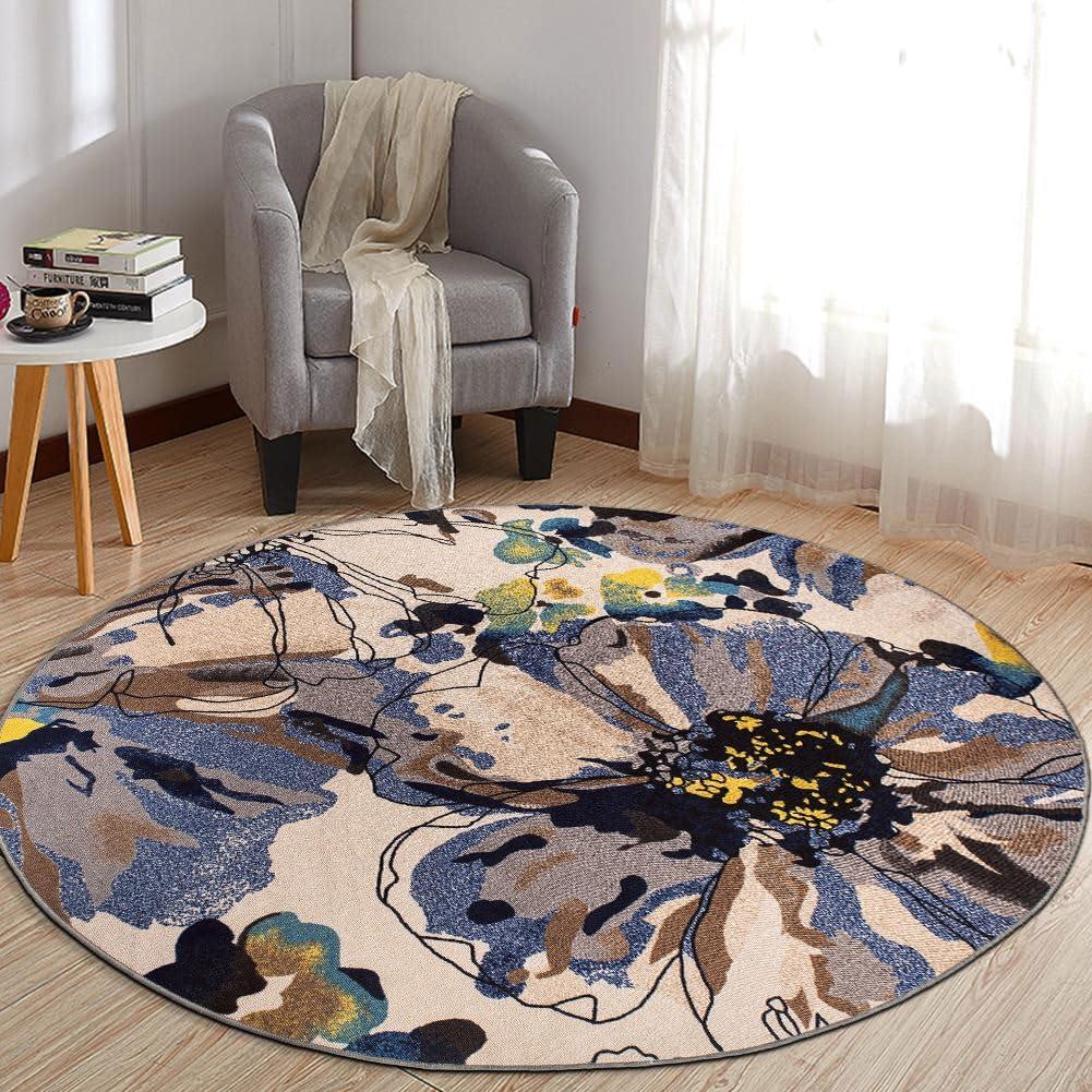 imageRugshop Contemporary GrayBlue Large Floral NonSlip Area Rug 5 x 7 Stylish AccentCream
