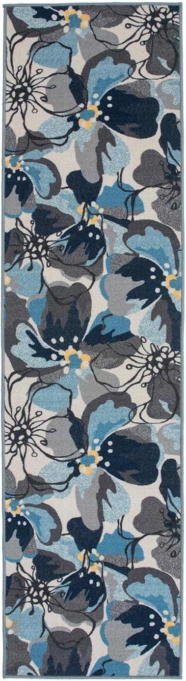 imageRugshop Contemporary GrayBlue Large Floral NonSlip Area Rug 5 x 7 Stylish AccentGrey