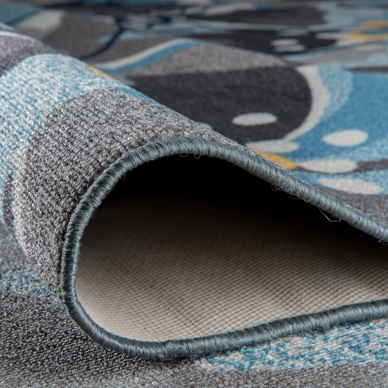 imageRugshop Contemporary GrayBlue Large Floral NonSlip Area Rug 5 x 7 Stylish AccentGrey