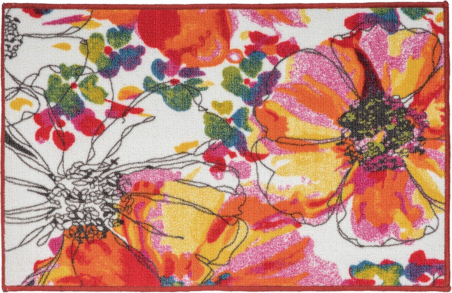 imageRugshop Contemporary GrayBlue Large Floral NonSlip Area Rug 5 x 7 Stylish AccentMulti Color