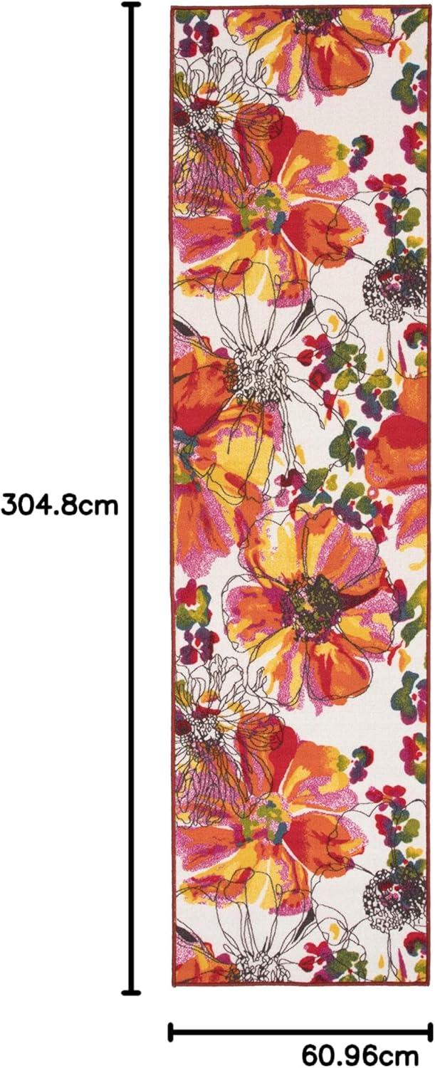 imageRugshop Contemporary GrayBlue Large Floral NonSlip Area Rug 5 x 7 Stylish AccentMulti Color