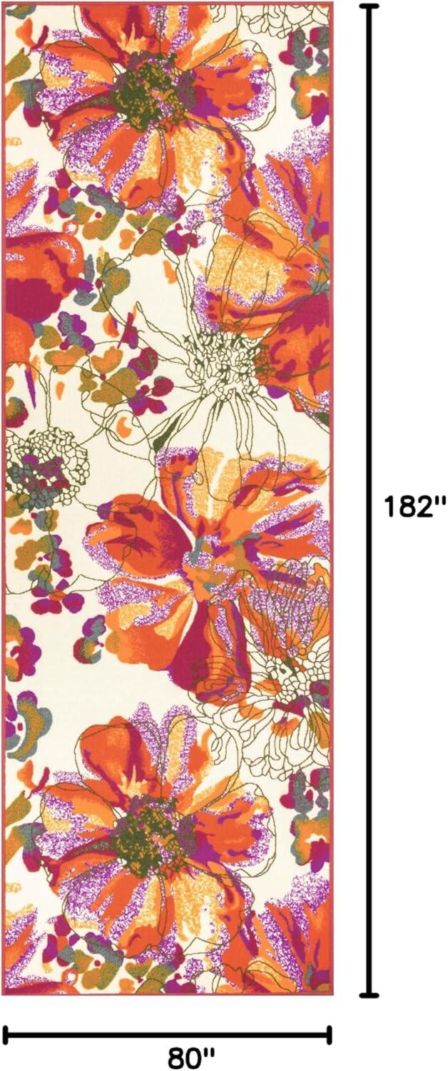 imageRugshop Contemporary GrayBlue Large Floral NonSlip Area Rug 5 x 7 Stylish AccentMulti Color