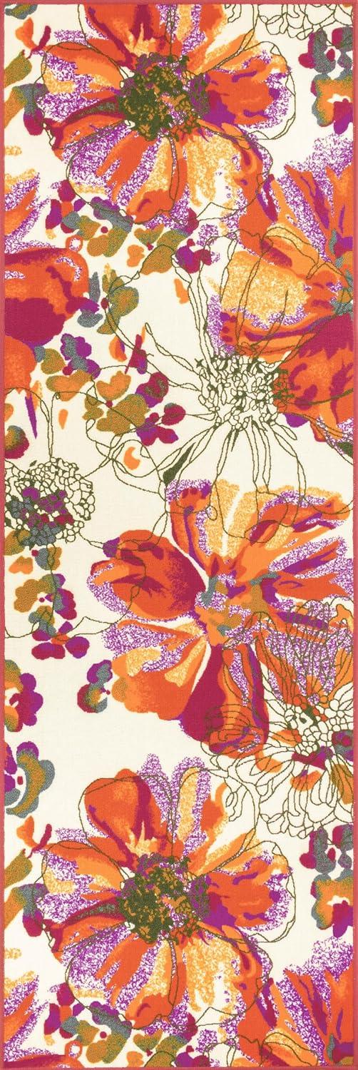 imageRugshop Contemporary GrayBlue Large Floral NonSlip Area Rug 5 x 7 Stylish AccentMulti Color