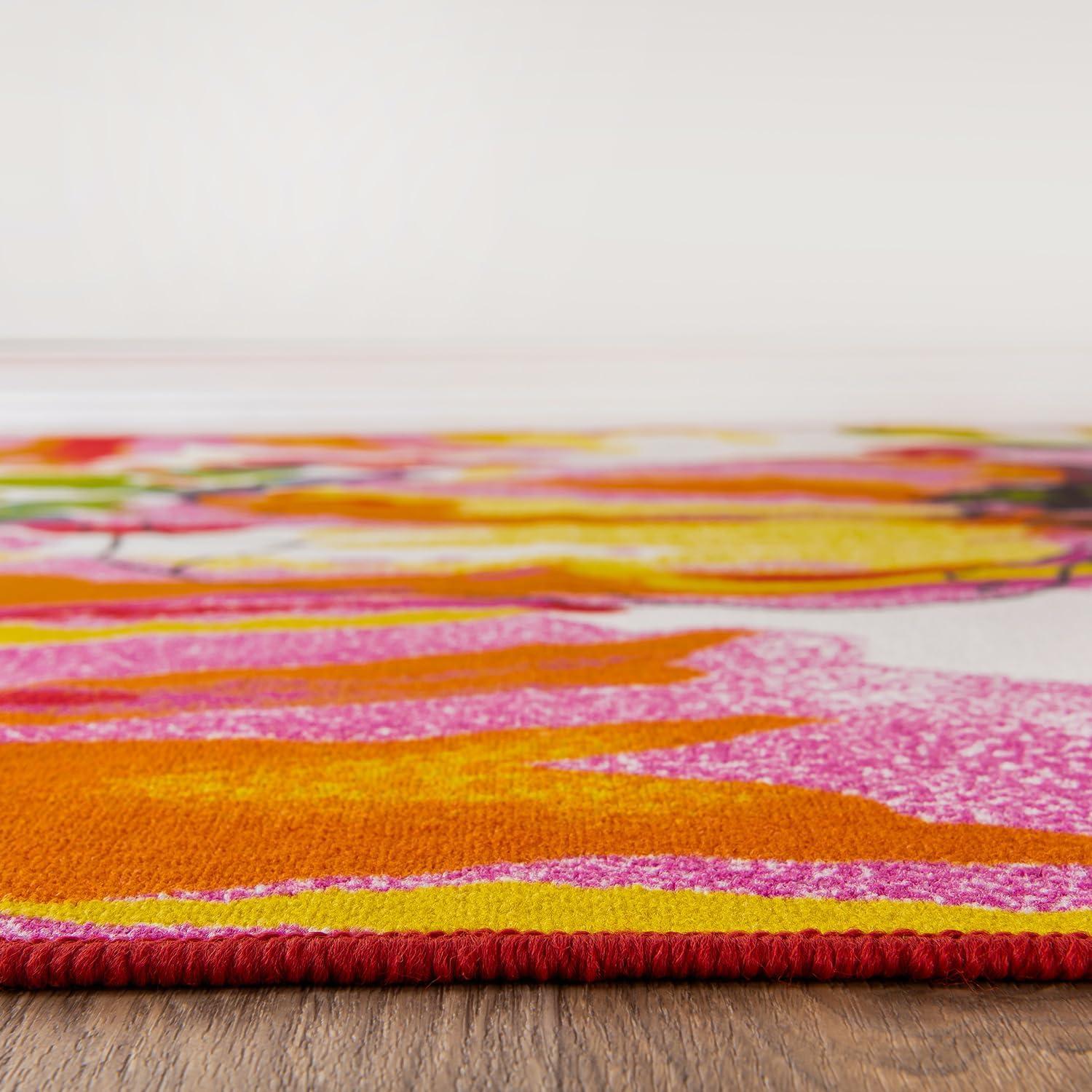 imageRugshop Contemporary GrayBlue Large Floral NonSlip Area Rug 5 x 7 Stylish AccentMulti Color