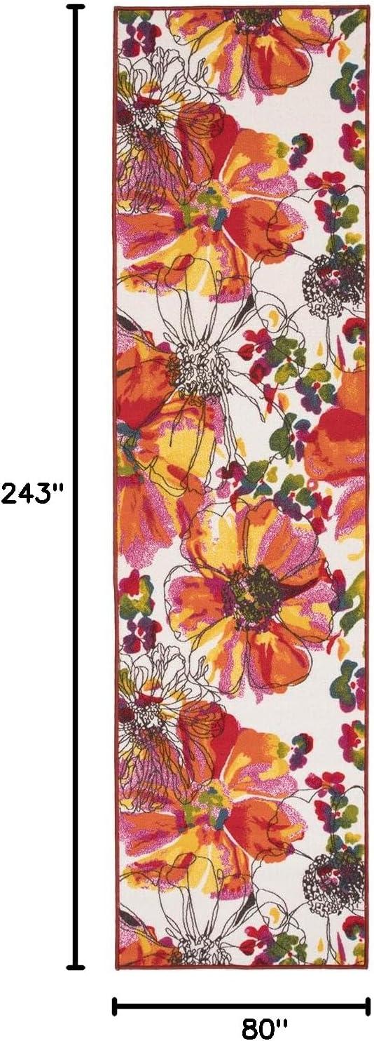 imageRugshop Contemporary GrayBlue Large Floral NonSlip Area Rug 5 x 7 Stylish AccentMulti Color