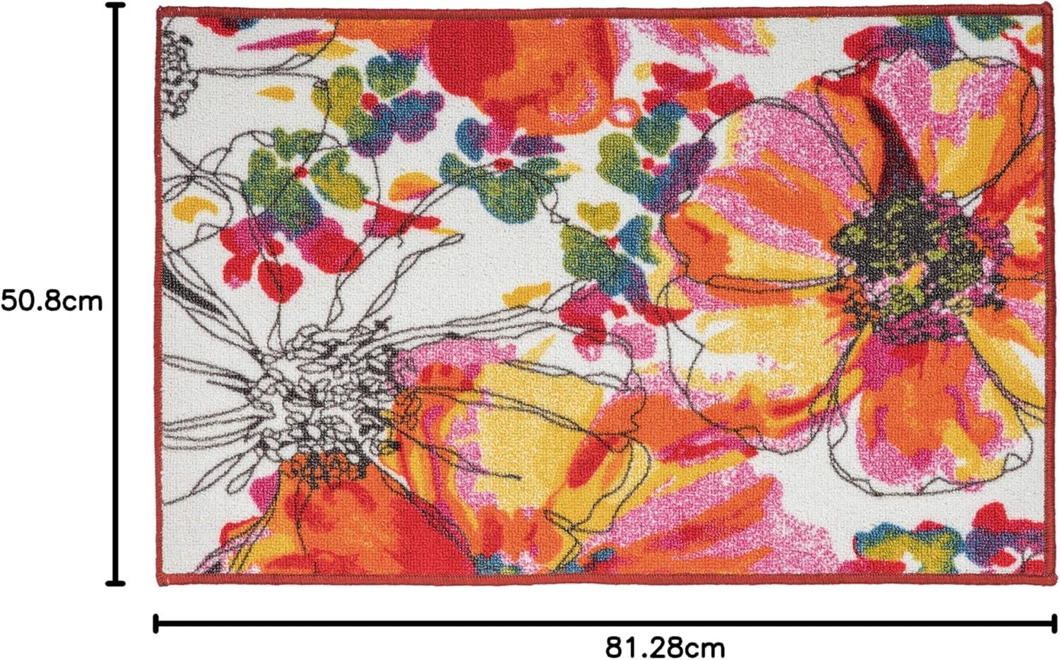 imageRugshop Contemporary GrayBlue Large Floral NonSlip Area Rug 5 x 7 Stylish AccentMulti Color