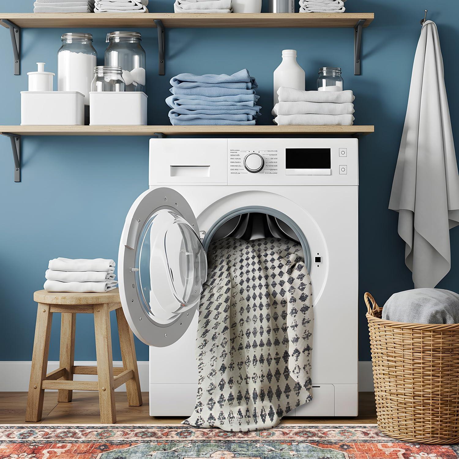 imageRugshop Geometric Distressed Abstract Washable Non Slip Area Rug 5 x 7 IvoryIvory