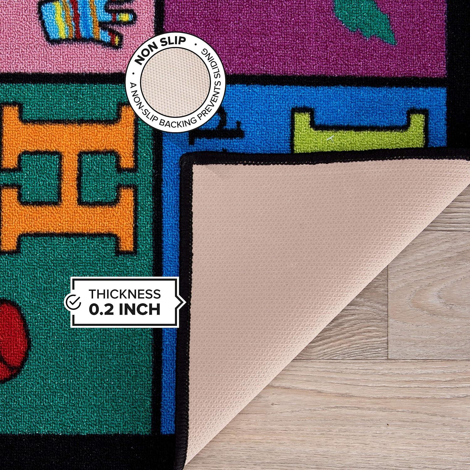 imageRugshop Kids Educational Learning Alphabet Non Skid Non Slip Area Rug 5 x 7 MultiMulti Color