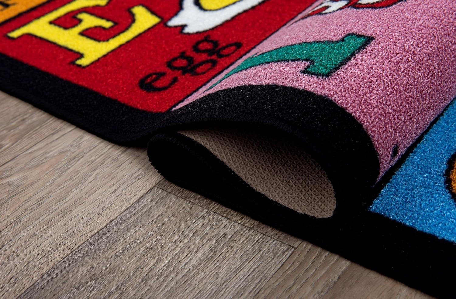 imageRugshop Kids Educational Learning Alphabet Non Skid Non Slip Area Rug 5 x 7 MultiMulti Color