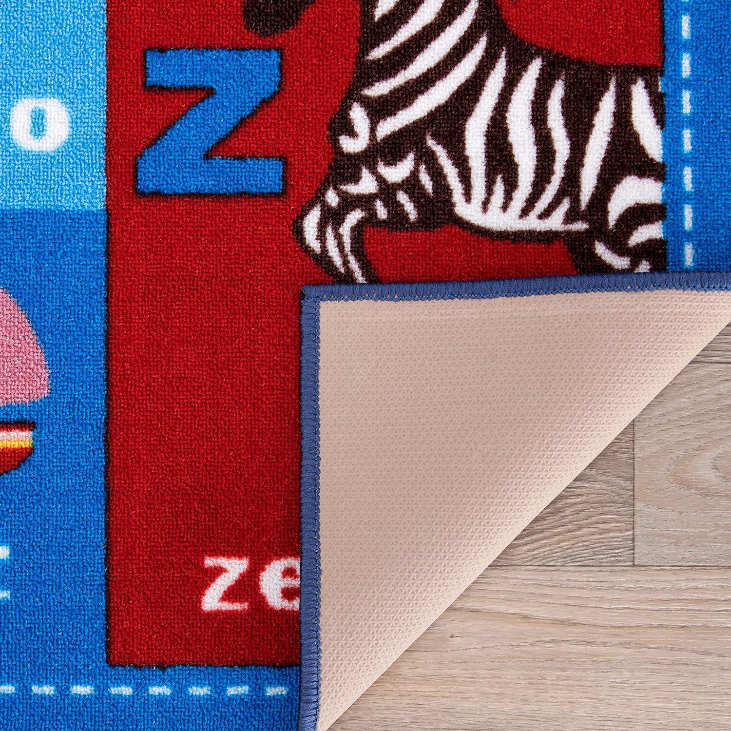 imageRugshop Kids Educational Learning Alphabet Symbols Non Skid Non Slip Area Rug 5 x 7 MultiMulti Color