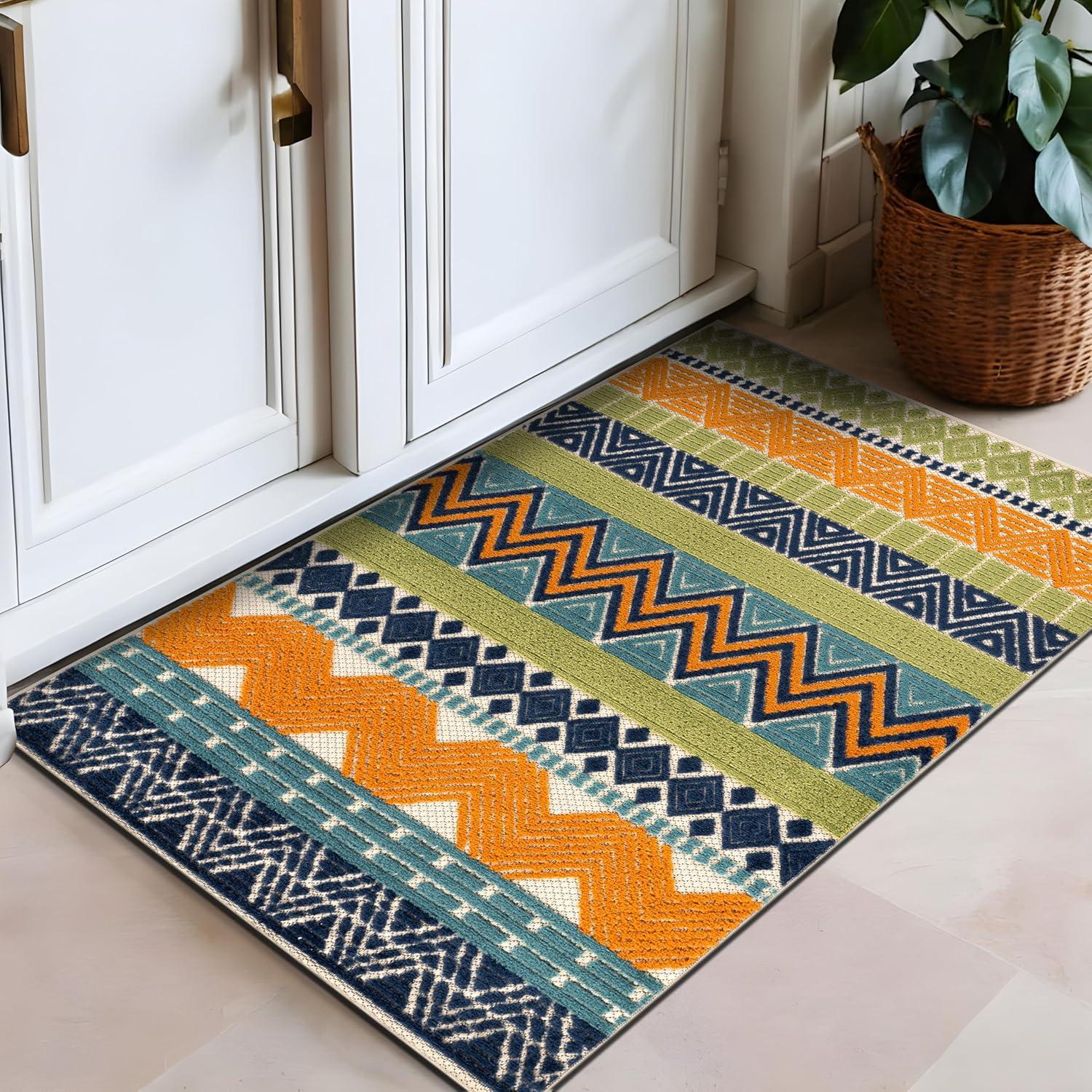 imageRugshop Marbella Contemporary Boho NonShedding Patio Deck Backyard IndoorOutdoor Area Rug 5 x 7 GrayMulti Color