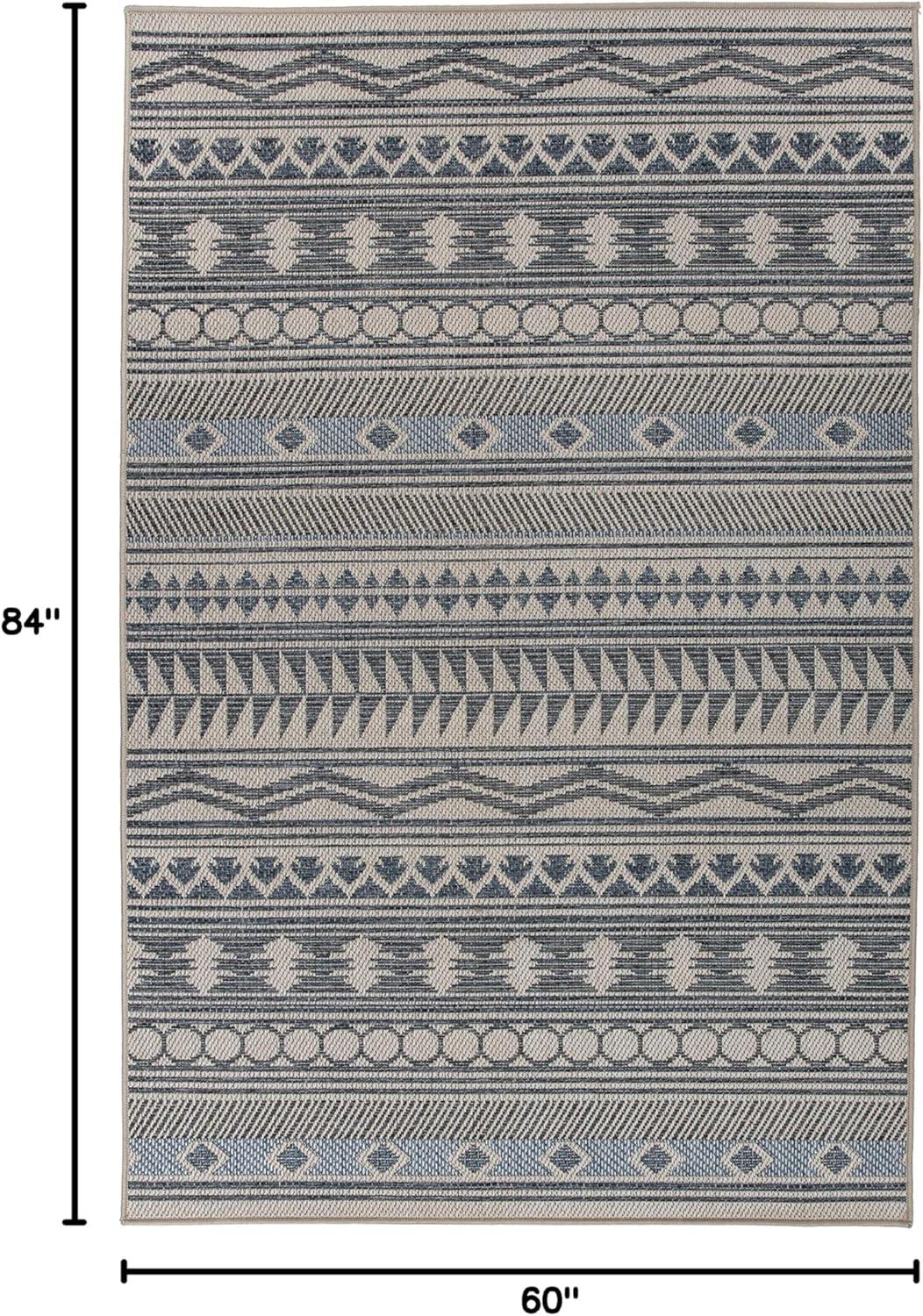 imageRugshop Modern Bohemian IndoorOutdoor Area Rug 5 x 7 CreamCream