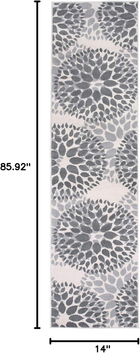 imageRugshop Modern Floral Circles Design Easy Cleaning for Living RoomBedroomHome OfficeKitchen Non Shedding Area Rug 5 x 7 BlueGrey