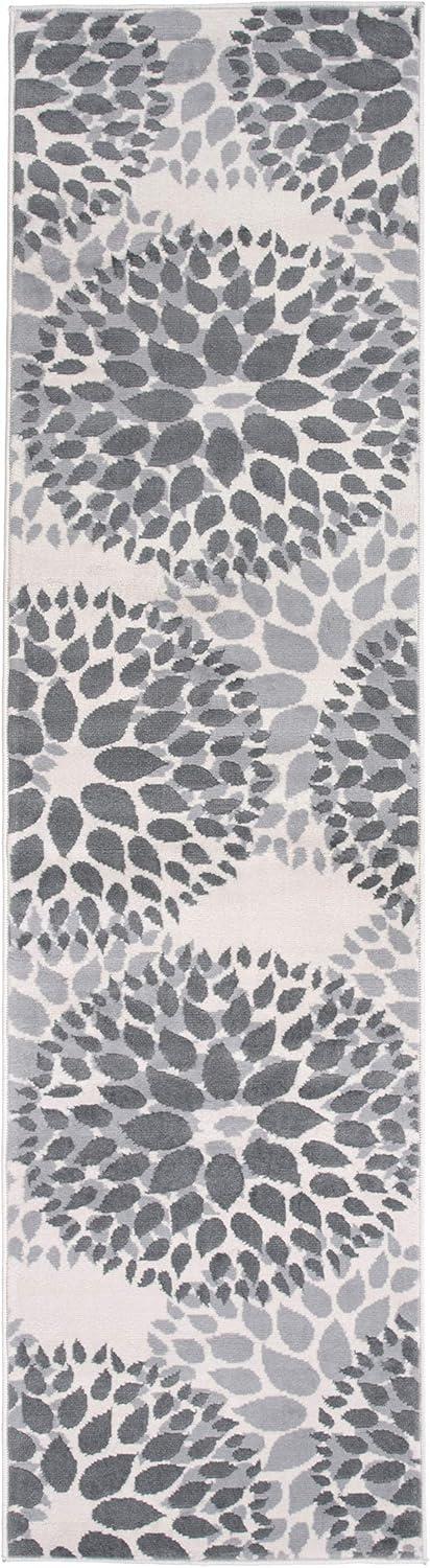 imageRugshop Modern Floral Circles Design Easy Cleaning for Living RoomBedroomHome OfficeKitchen Non Shedding Area Rug 5 x 7 BlueGrey
