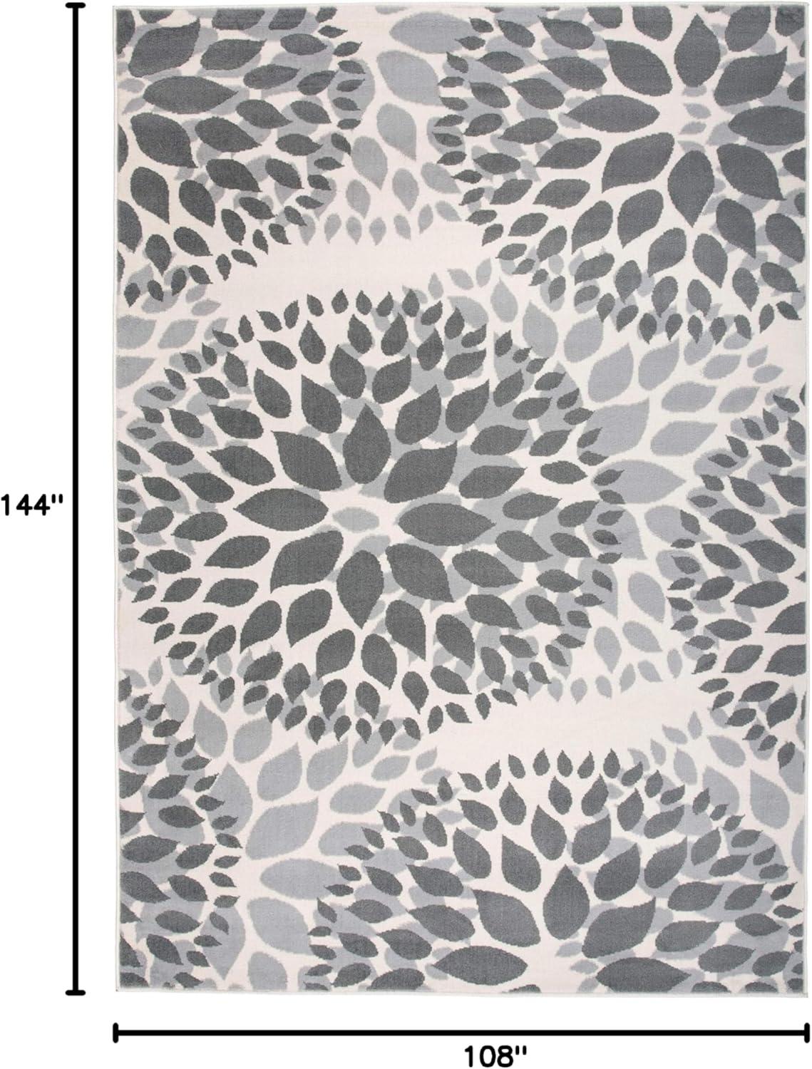 imageRugshop Modern Floral Circles Design Easy Cleaning for Living RoomBedroomHome OfficeKitchen Non Shedding Area Rug 5 x 7 BlueGrey