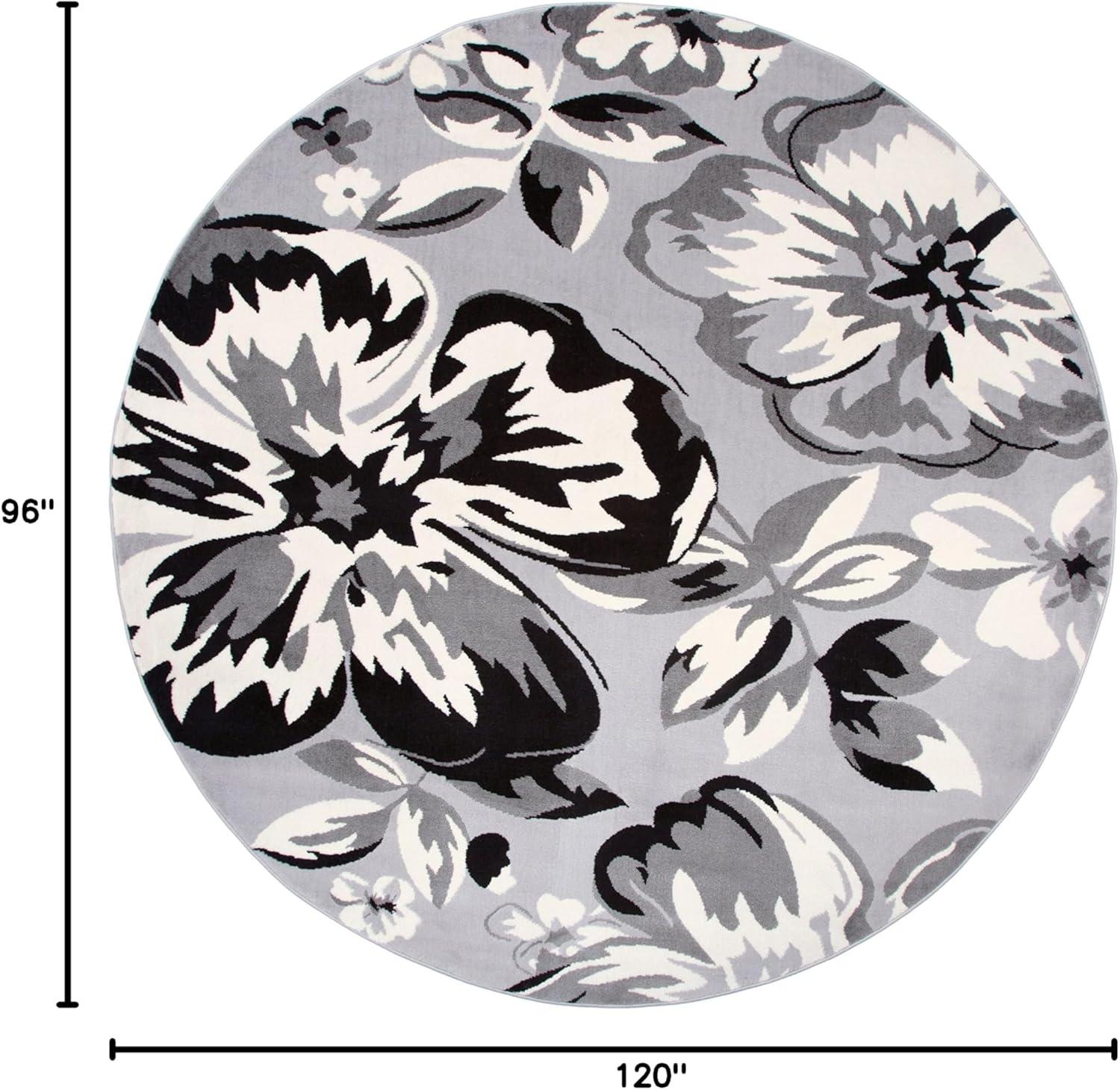 imageRugshop Modern Floral Design for Living RoomBedroomHome OfficeKitchen Non Shedding Area Rug 5 X 7 CreamGrey