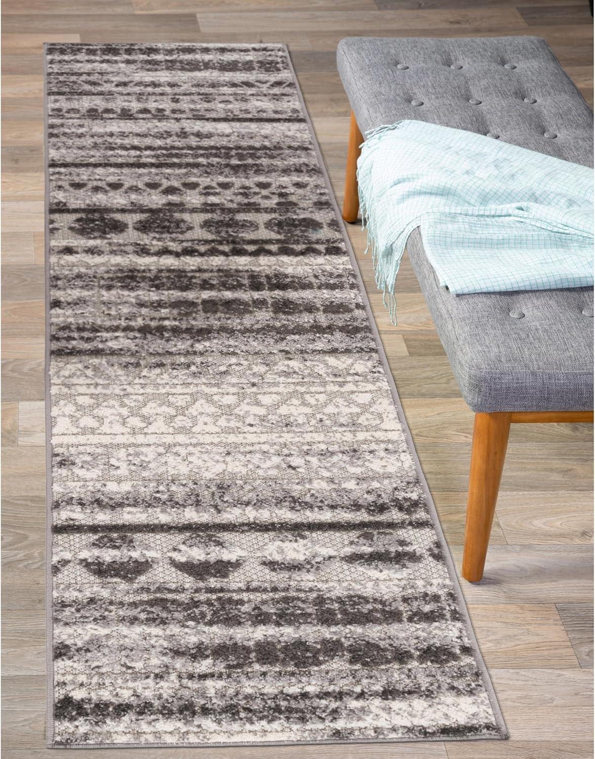 imageRugshop Modern Stripes Geometric IndoorOutdoor Area Rug 5 x 7 GrayGrey