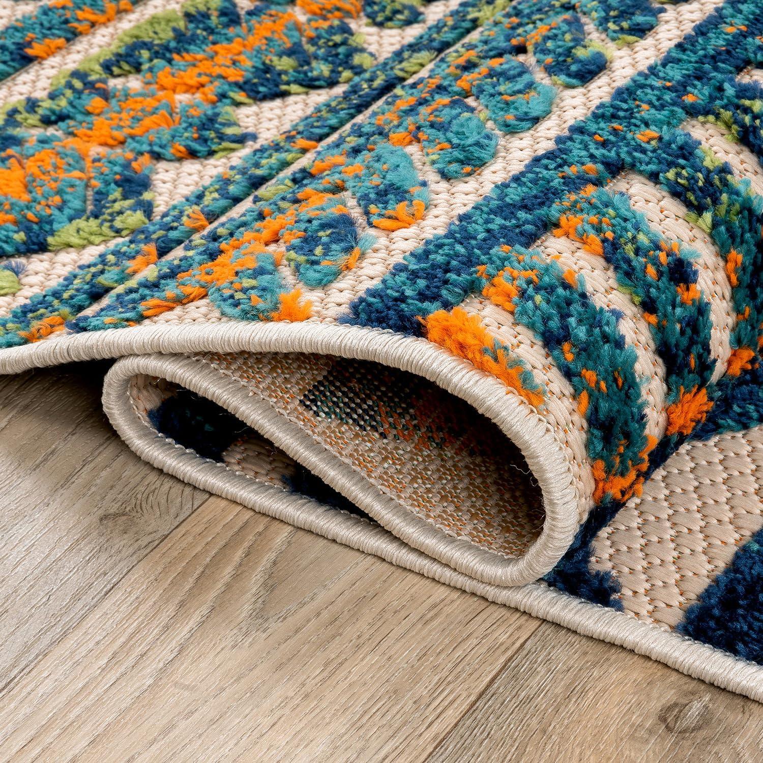 imageRugshop Modern Stripes Geometric IndoorOutdoor Area Rug 5 x 7 GrayMulti Color