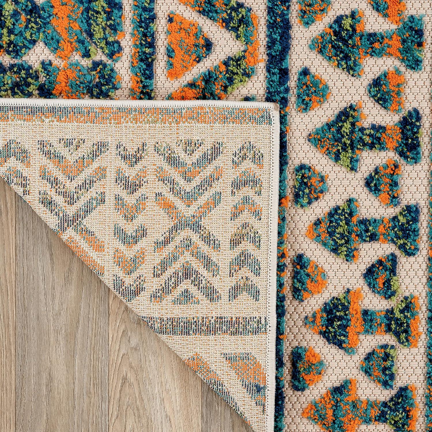 imageRugshop Modern Stripes Geometric IndoorOutdoor Area Rug 5 x 7 GrayMulti Color