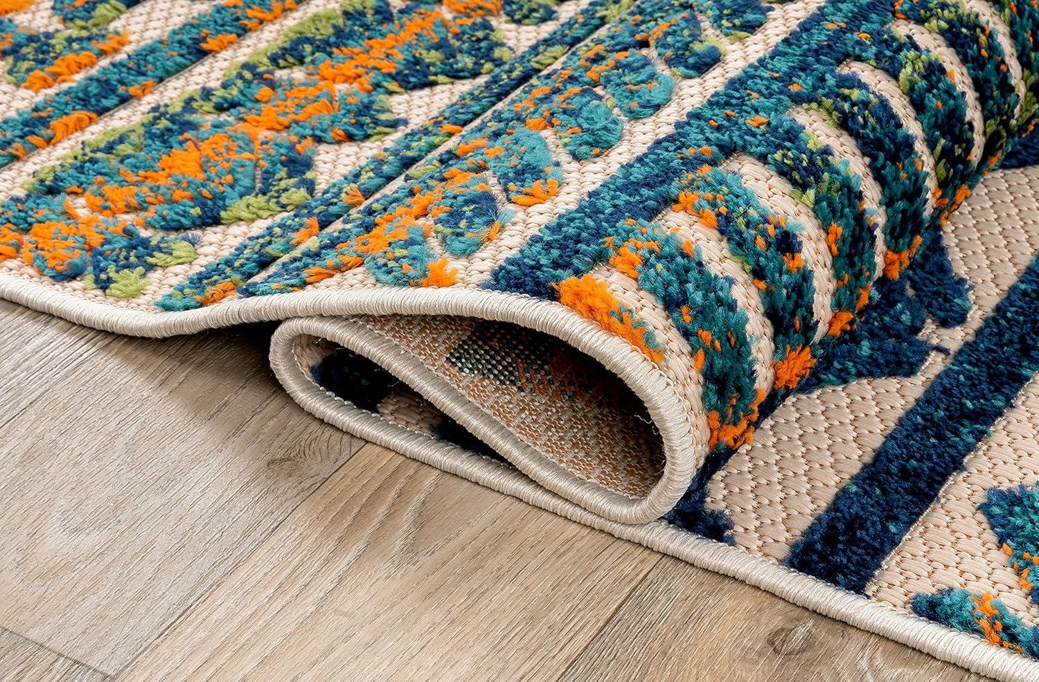 imageRugshop Modern Stripes Geometric IndoorOutdoor Area Rug 5 x 7 GrayMulti Color