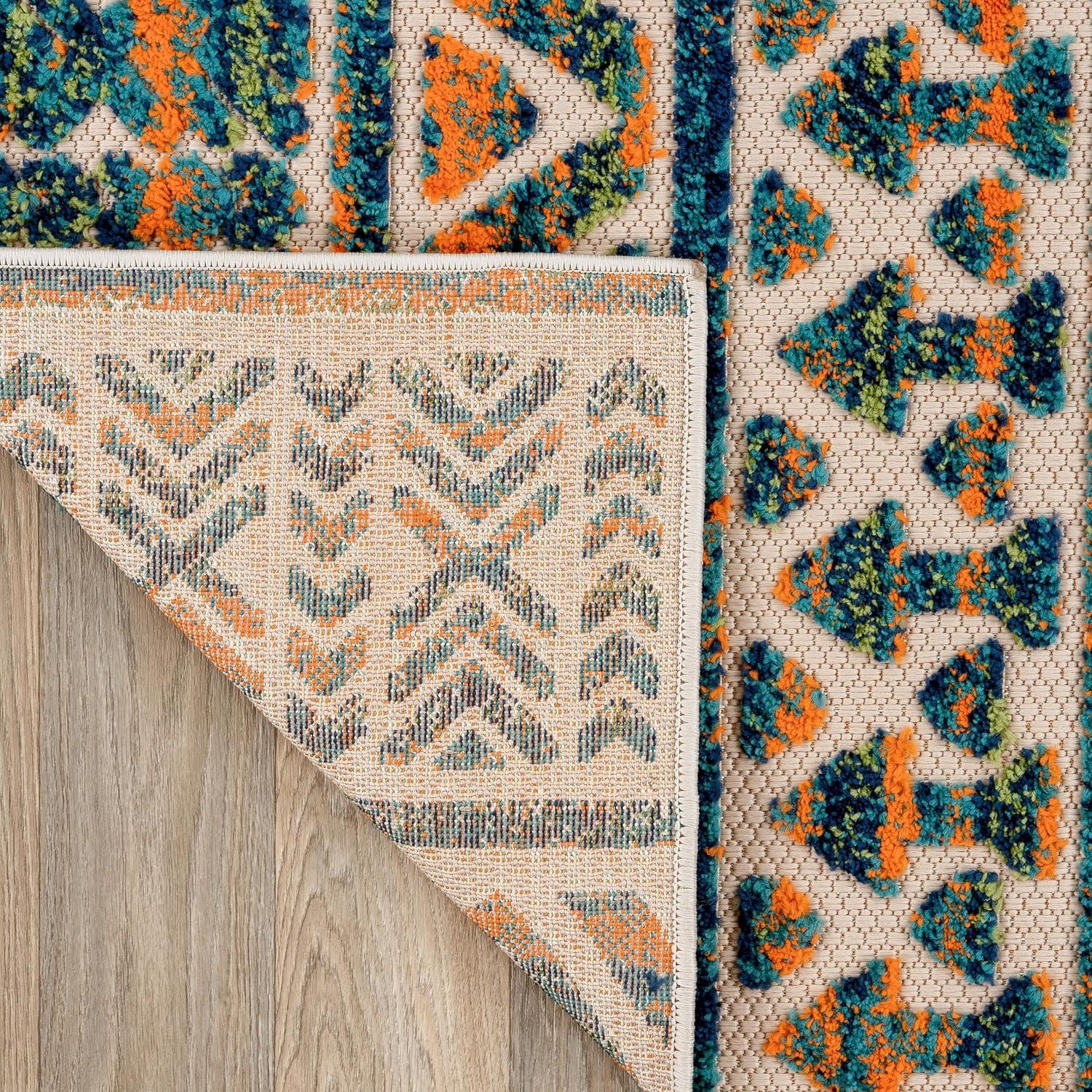 imageRugshop Modern Stripes Geometric IndoorOutdoor Area Rug 5 x 7 GrayMulti Color