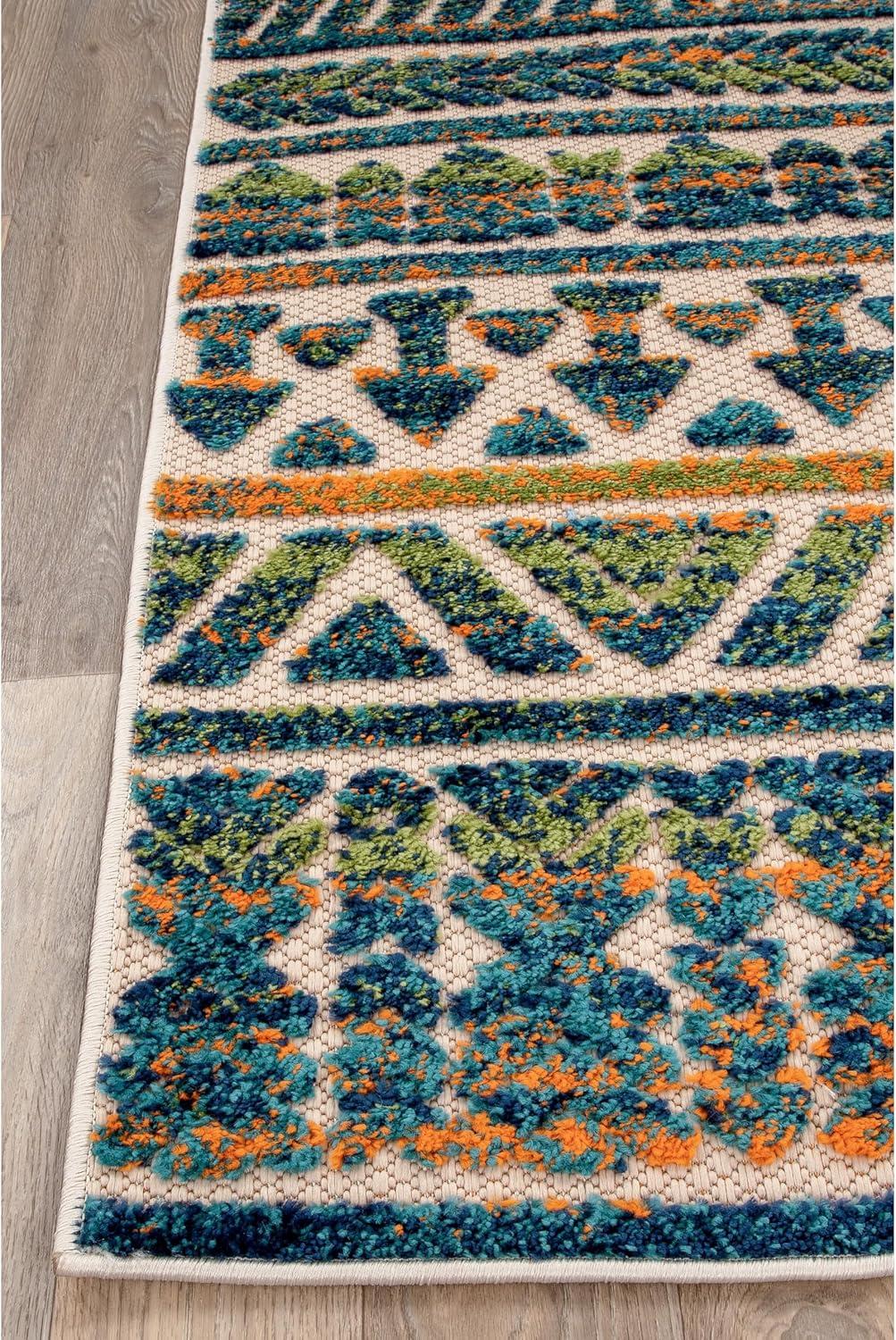 imageRugshop Modern Stripes Geometric IndoorOutdoor Area Rug 5 x 7 GrayMulti Color