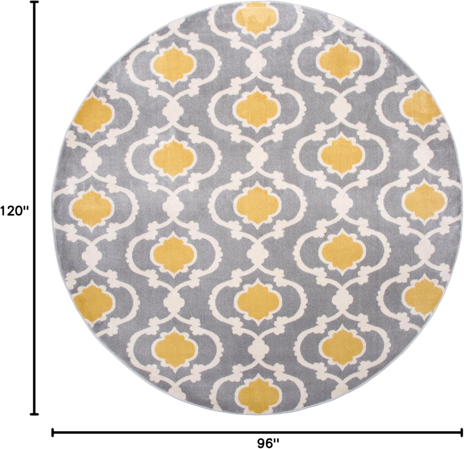 imageRugshop Moroccan Trellis Contemporary Perfect for high Traffic Areas of Your Living RoomBedroomHome OfficeKitchen Area Rug GrayYellow 53quot x 73quotGrayYellow