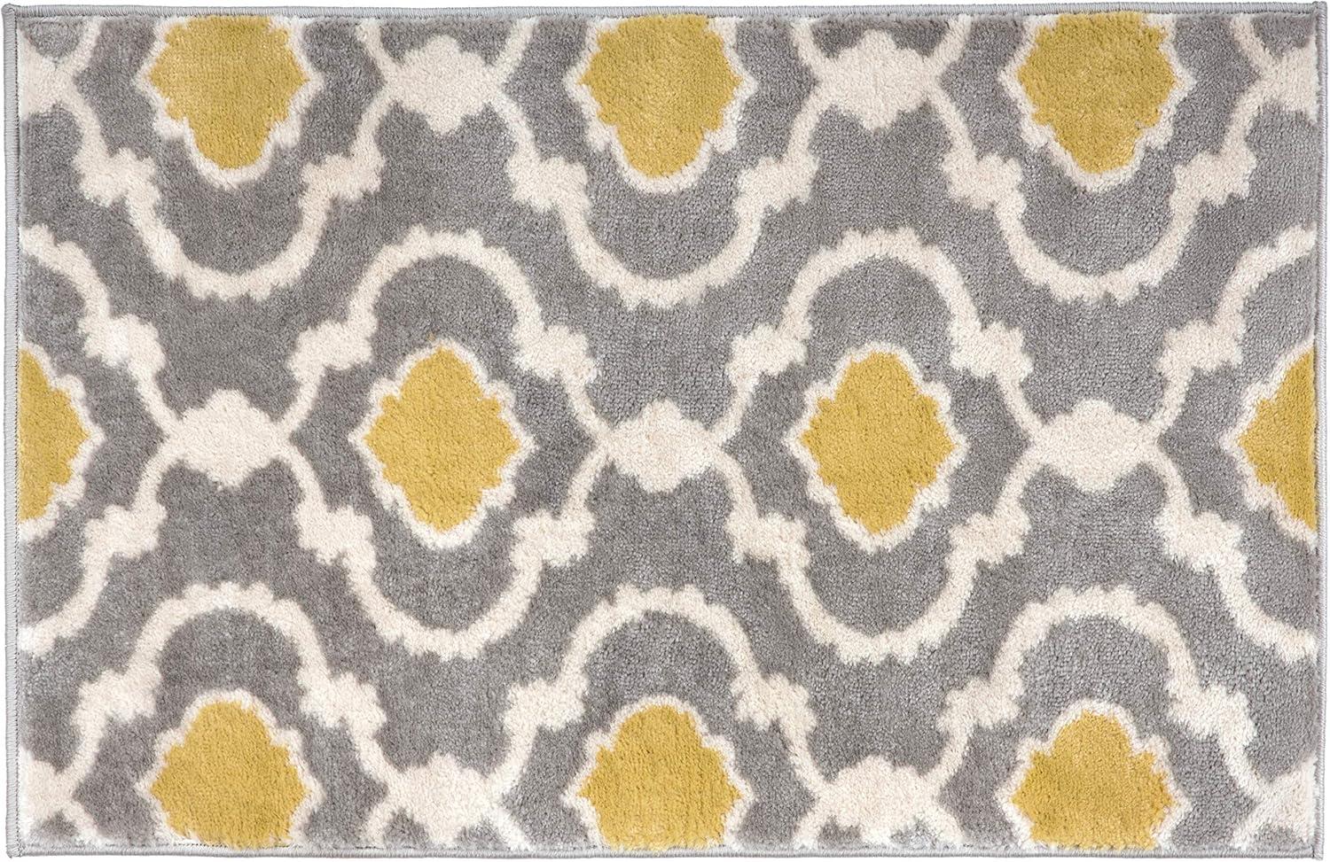 imageRugshop Moroccan Trellis Contemporary Perfect for high Traffic Areas of Your Living RoomBedroomHome OfficeKitchen Area Rug GrayYellow 53quot x 73quotGrayYellow
