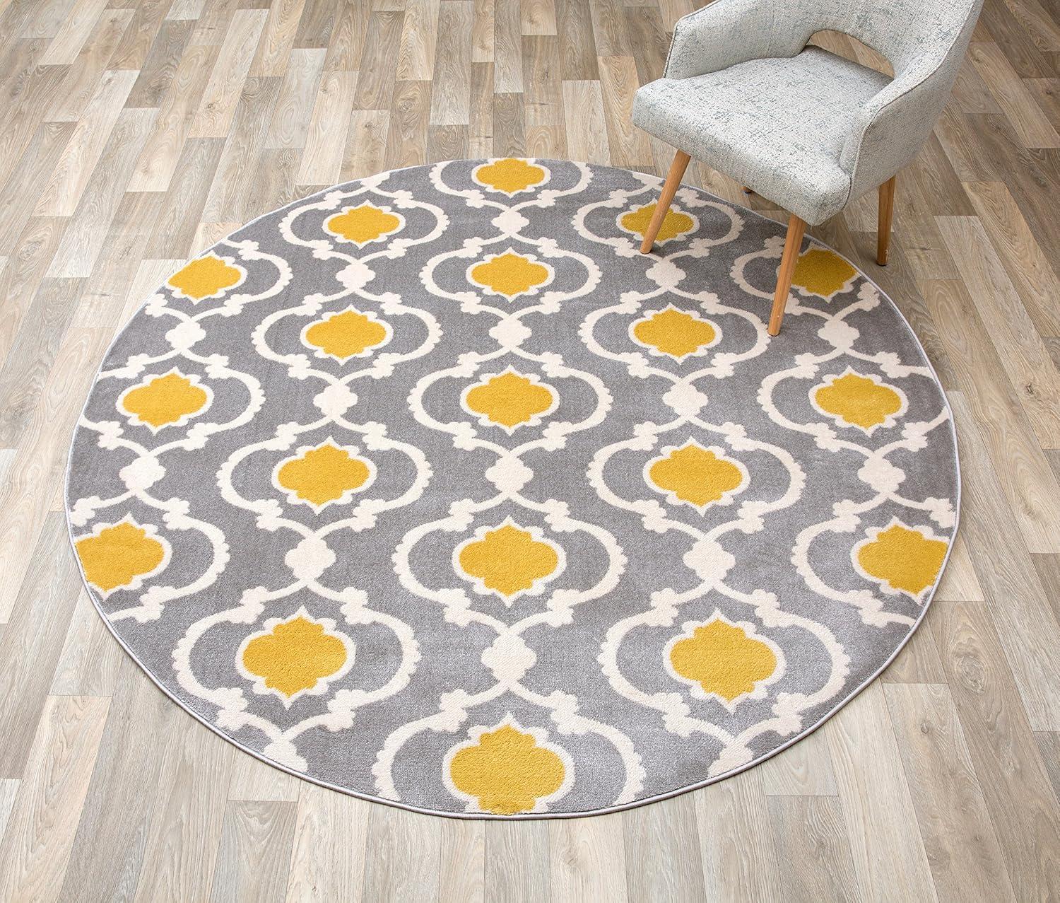 imageRugshop Moroccan Trellis Contemporary Perfect for high Traffic Areas of Your Living RoomBedroomHome OfficeKitchen Area Rug GrayYellow 53quot x 73quotGrayYellow