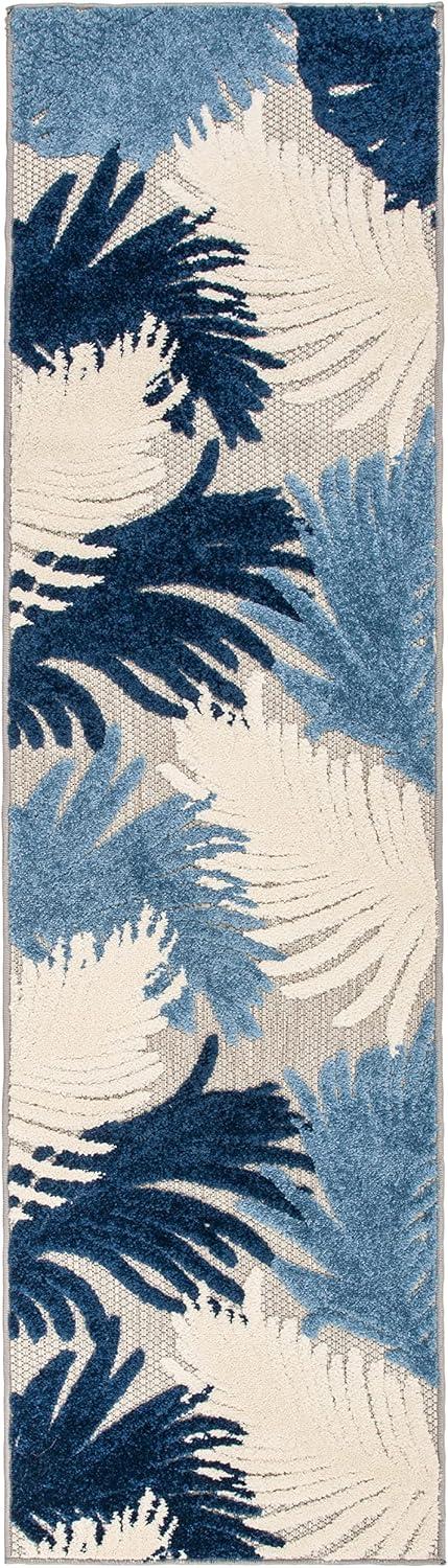 imageRugshop Navy Lucca Contemporary Floral IndoorOutdoor Area Rug Durable Polypropylene Weather Resistant Easy to Clean Perfect for Patio Backyard Deck and Outdoor Lounge 5 x 7Navy