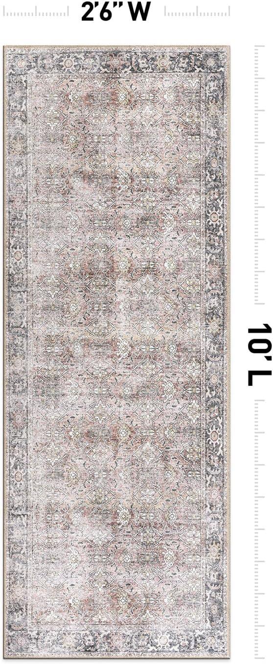 imageRugshop OceanBlue Transitional Vintage Bordered Area Rug  Machine Washable 5 X 7 for Living Room Bedroom and Home OfficeOlive