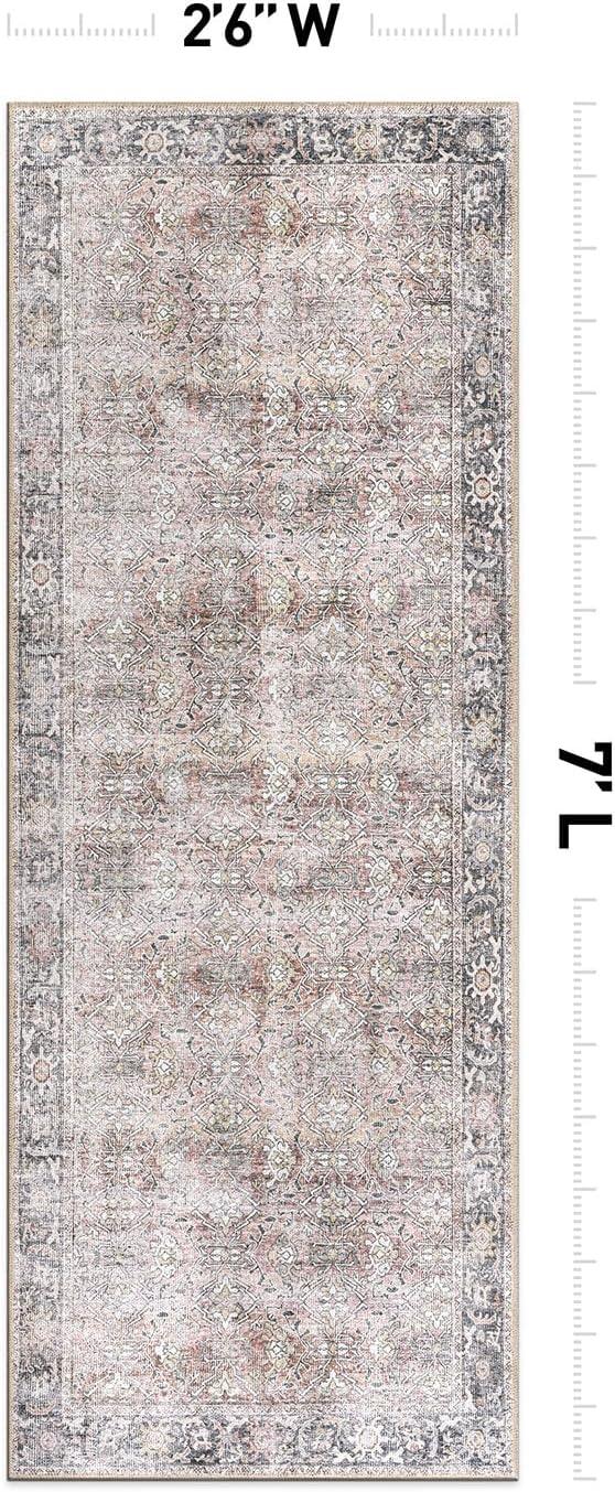 imageRugshop OceanBlue Transitional Vintage Bordered Area Rug  Machine Washable 5 X 7 for Living Room Bedroom and Home OfficeOlive