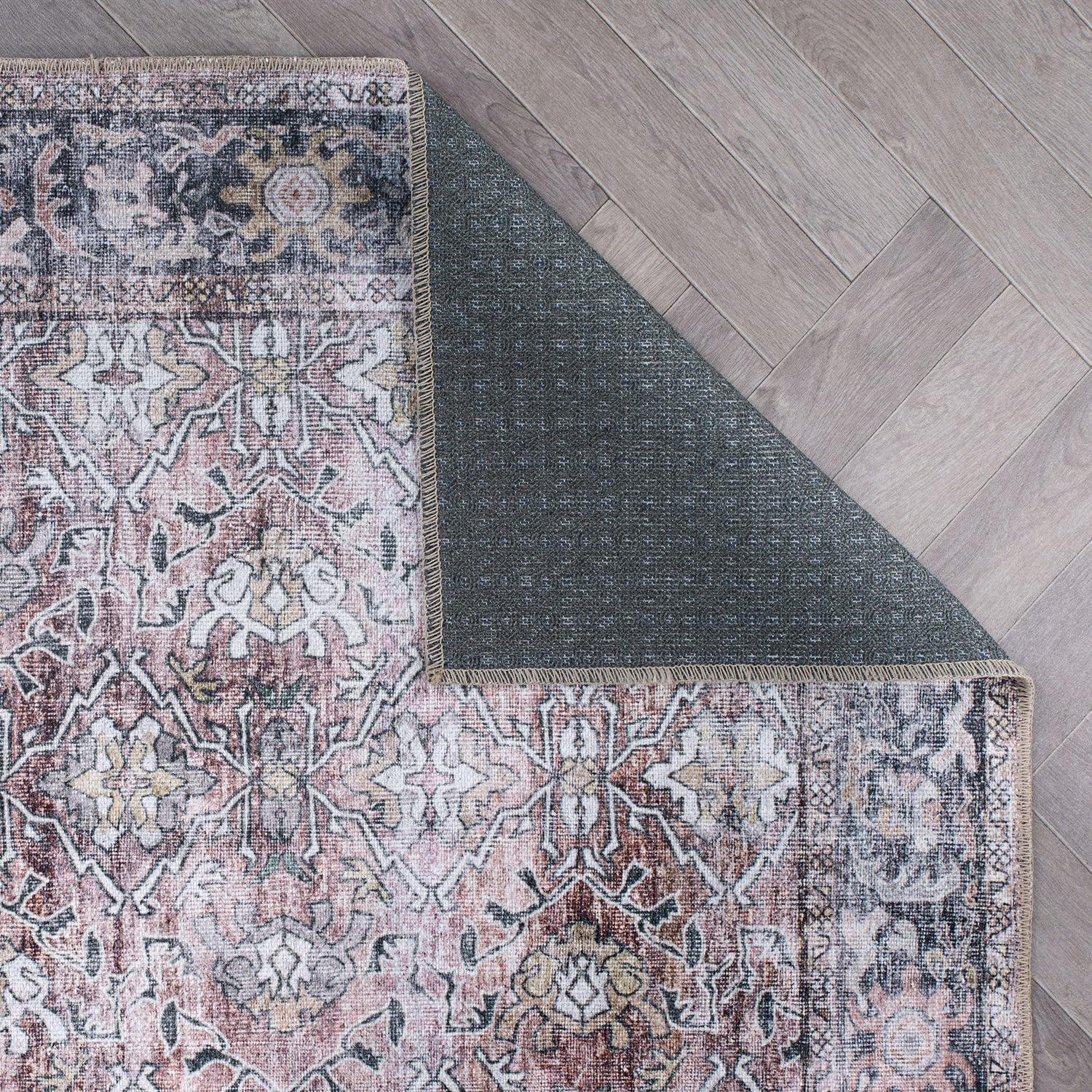 imageRugshop OceanBlue Transitional Vintage Bordered Area Rug  Machine Washable 5 X 7 for Living Room Bedroom and Home OfficeOlive