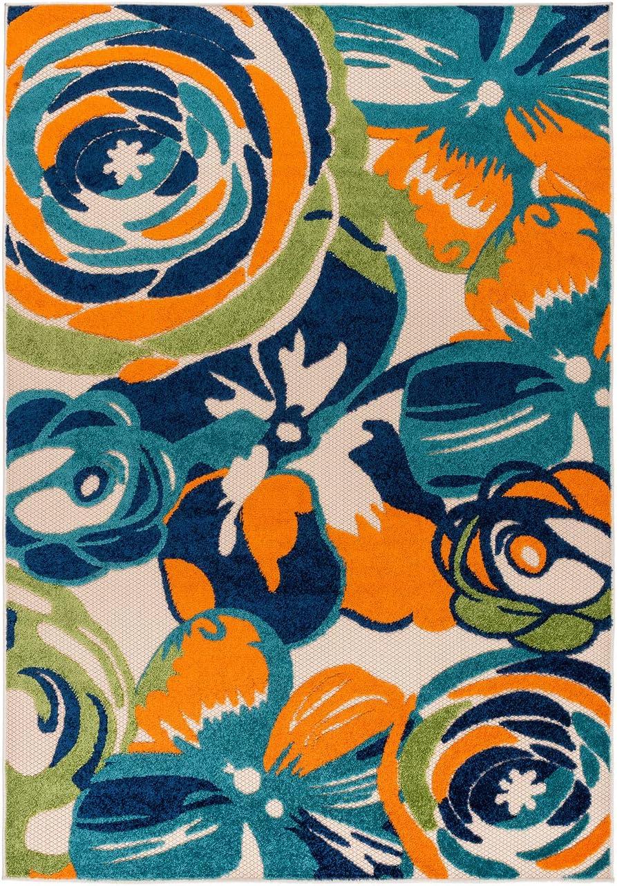 imageRugshop Ravenna Modern Large Floral Flowers IndoorOutdoor Area Rug 5 x 7 MultiMulti Color